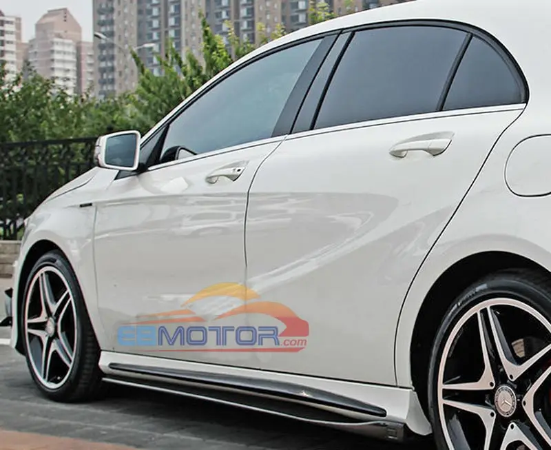 RV style Real Carbon Fiber Side Skirts 1pair For Benz W176 A250 A200 Amg Pakage A45 2014UP M072