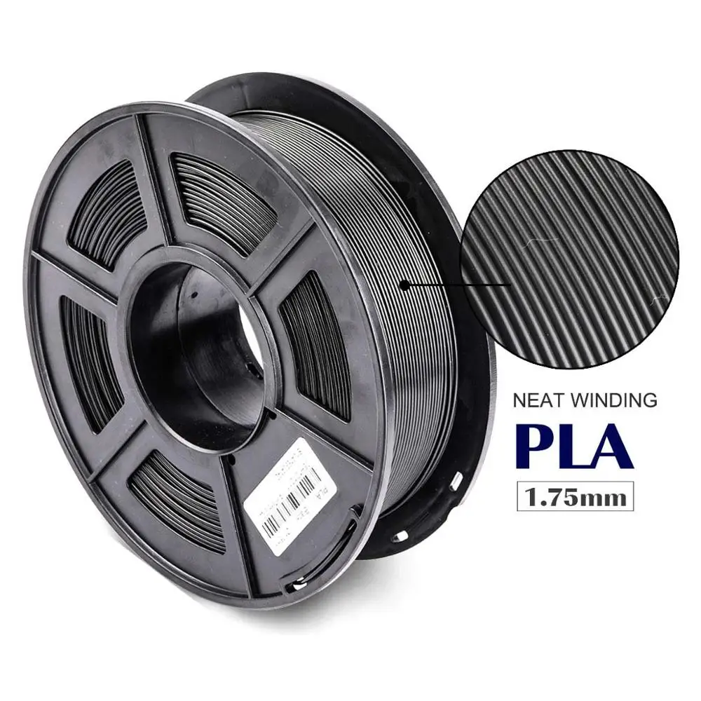 Orderly PLA-Black SUNLU 1,75 PLA Синтетическая нить 1кг для 3D-принтеры не путать обмотки полиграфические материалы разложению Пластик пла-пластика - Цвет: Orderly PLA-Black