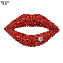 Сексуальная Красная брошь для губ, шелковый шарф, шарфы со стразами для корсажа, крутые аксессуары, фабричная AliExpress Amazon