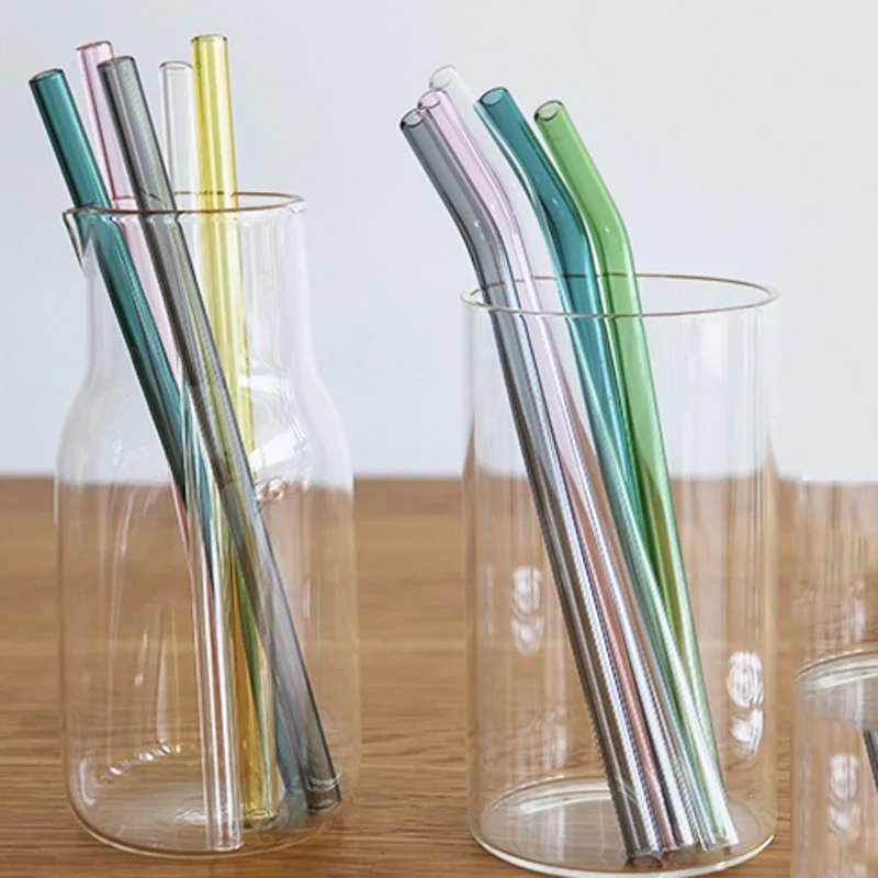 5 шт./партия креативно цветная прозрачная трубочка для стаканов