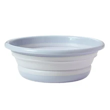 Горячая Портативный складной умывальник круглый умывальник для ванной комнаты для прачечной Кемпинг путешествия LSF99