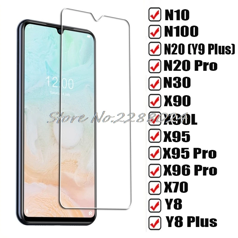 Vetro Temperato Per Doogee N10 N40 N20 (Y9 Plus) N30 X90 X90L X70 X95 X96 Pro Y8 Più Y8C Y7 N20Pro X95Pro Pellicola Della Protezione Dello Schermo