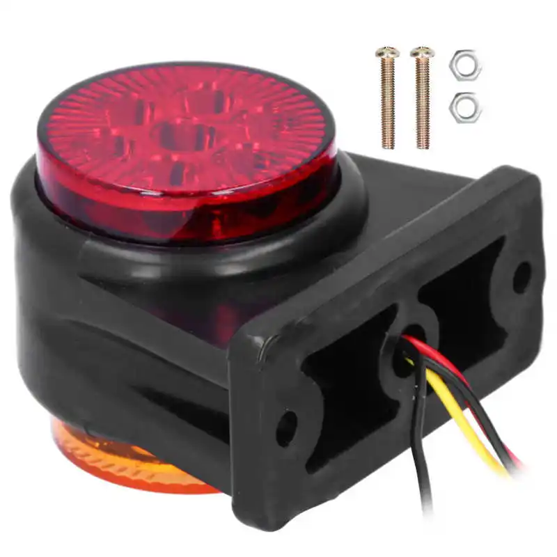 Vintage Car Spare Parts Truck Parts 12‑24V LED Side Marker Red Yellow Dual Color Sidelight IP65 Waterproof Universal For Car