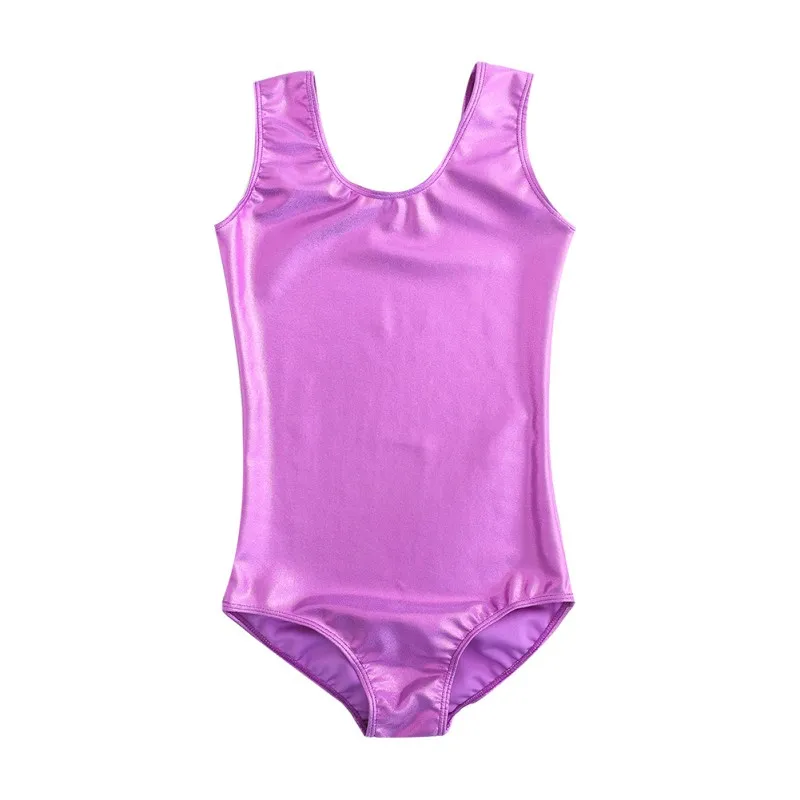 Детский гимнастический костюм для девочек горячая штамповка приталенная жилетка для маленьких девочек Блестящий спортивный жесткий