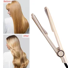 Профессиональный плоский утюжок, выпрямитель для волос, щипцы для завивки, витая пластина, 2 в 1, керамический утюжок для завивки волос, для влажных и сухих волос