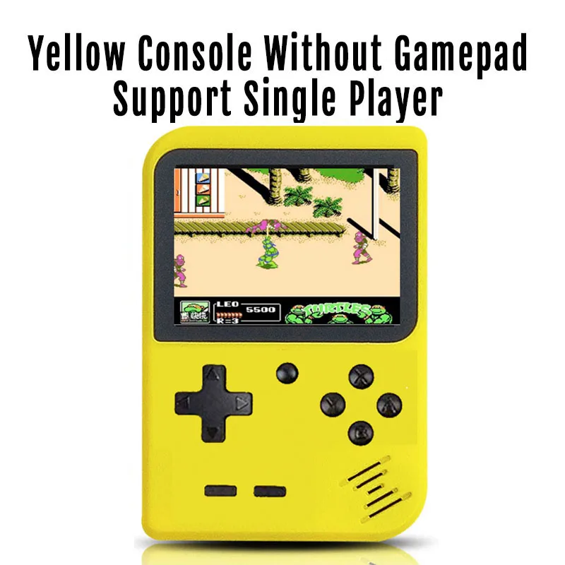 Yellow Console Новая видеоигровая консоль, встроенные 400 ретро классические игры, 3,0 дюймовый экран, Мини Портативная консоль, карманный портативный игровой плеер - Color: Yellow Console