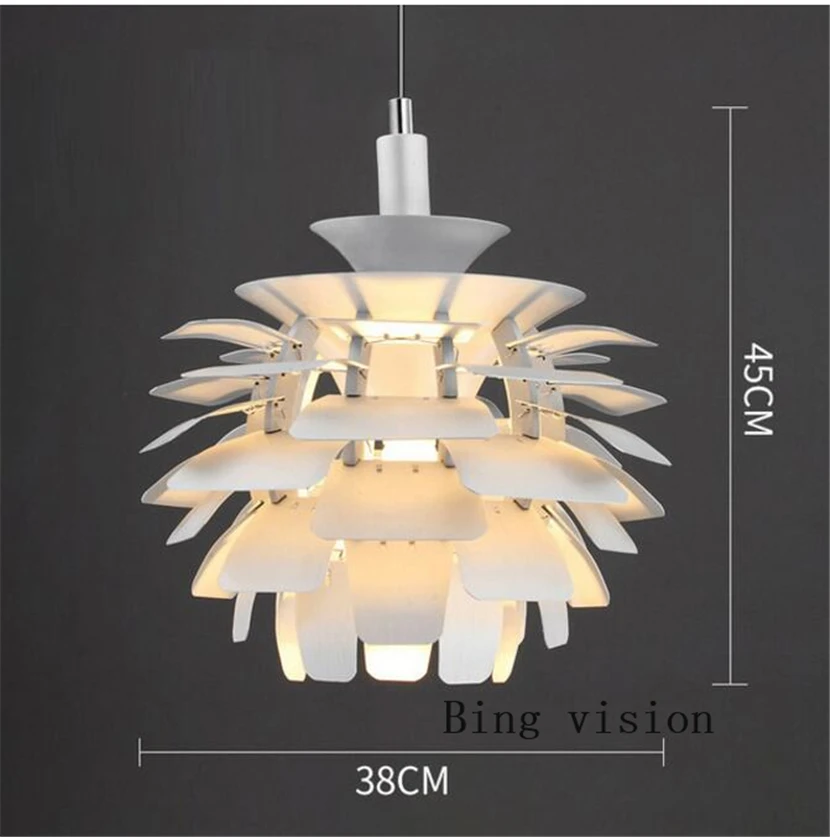 White 38cm Bing vision подвесные светильники для домашнего освещения Дания современный алюминиевый подвесной светильник медная люстра подвесной светильник Fixtur - Цвет корпуса: White 38cm