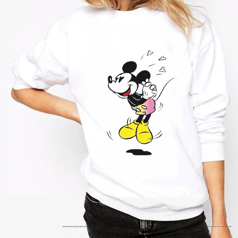 Новые зимние толстовки с принтом Kawaii mouse толстовки для женщин Harajuku толстовка одежда уличная мода хипстер Женская худи - Цвет: 1541