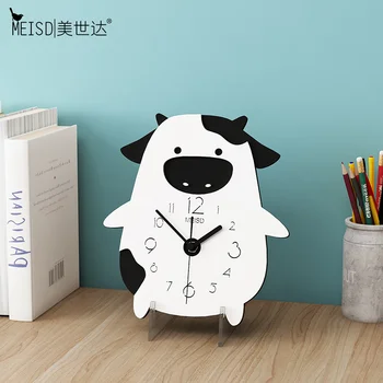 

MEISD Cartoon Table Clock Cute Acrylic Silent Kid Room Alarm Desk Watch Creative Designer Horloge Home Decor Clock Free Shipping
