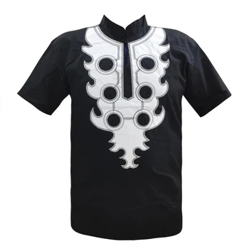 

Arab Mens Tops Muslim Male Classy Embroidery Short T-shirt Short Sleeved Ankara Attire Tshirt Вышитая футболка