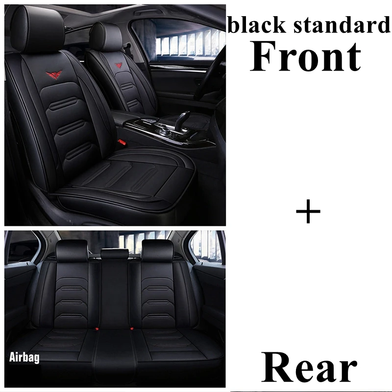 Автомобильный чехол для сиденья Volkswagen Passat b5 b6 b7 b8 polo Touareg golf 4 5 6 7 Bora Candy Magotan Sagitar Sportsvan Phideon gol - Название цвета: black standard