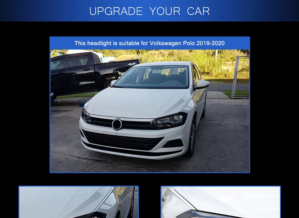 Фара для автомобиля VW new POLO- фары Противотуманные фары Дневные ходовые огни DRL H7 светодиодный Биксеноновая лампа автомобильные аксессуары