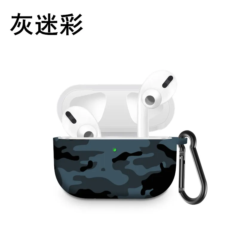 Камуфляжный силиконовый чехол для Apple Airpods Pro TWS беспроводные bluetooth наушники