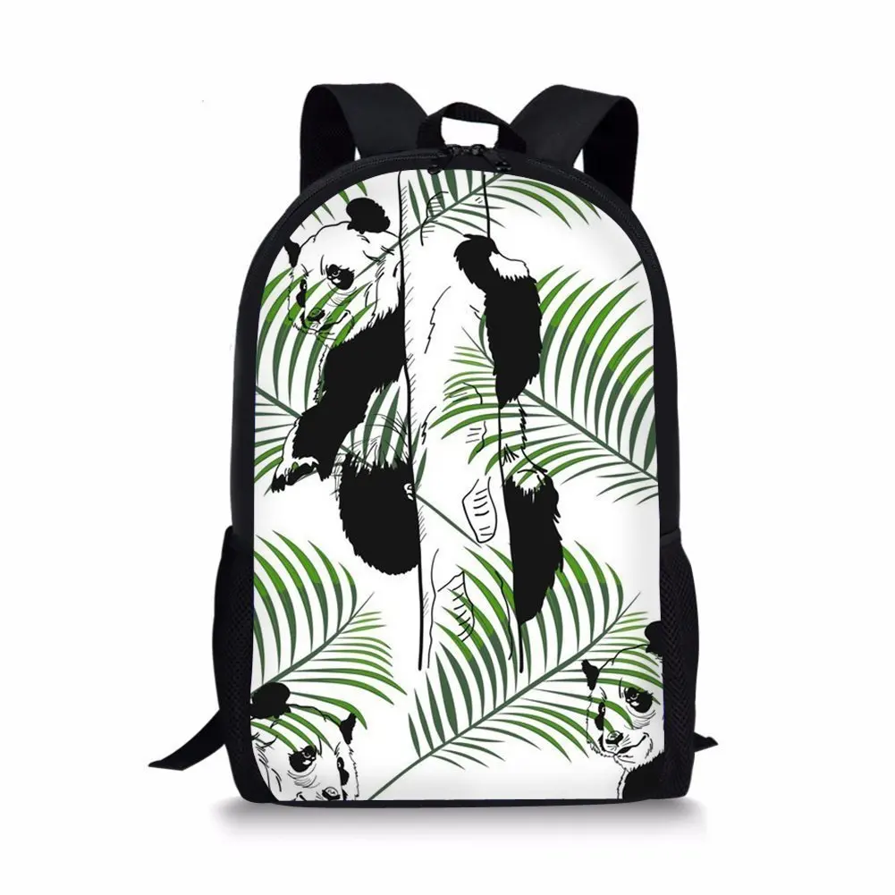 

School Season New Style Backpack Zoo Wolf Pattern Backpack Men's National Treasure Panda School Bag Backpack