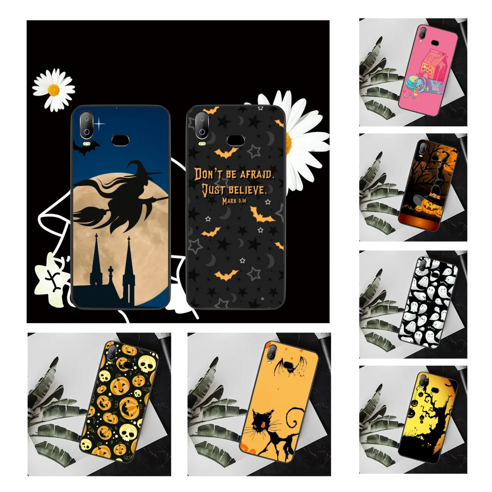 NBDRUICAI тыквы хэллоуин Bat ведьмы и рисунком с надписью Boo DIY Роскошный чехол для