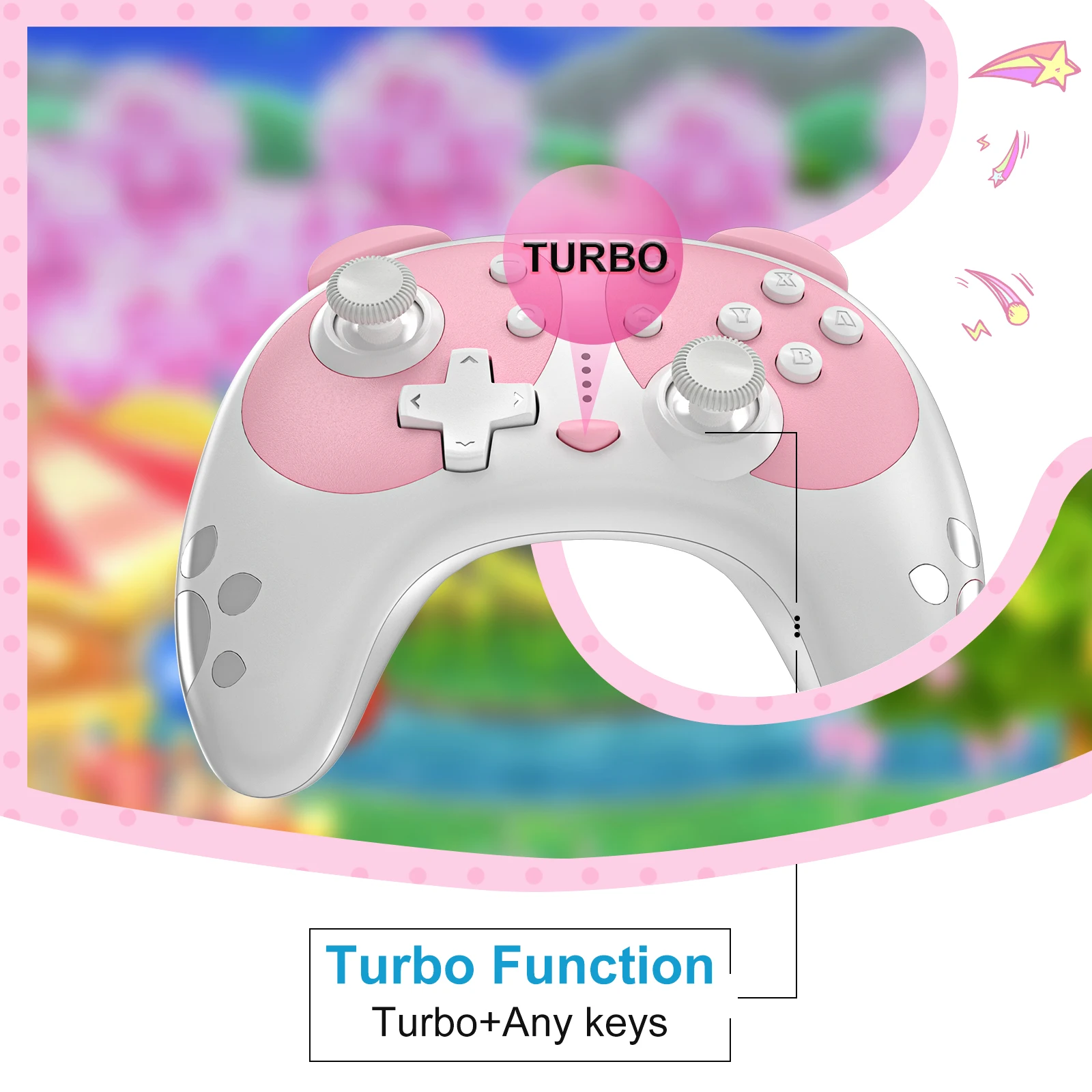 NFC Wireless Bluetooth Girls Pink Panda Gamepad Console Remote Controller Pro Wake Up Gamepads For Nintendo Switch Windows PCNFC Wireless Bluetooth Girls Pink Panda Gamepad Console Remote Controller Pro Wake Up Gamepads For Nintendo Switch Windows PC