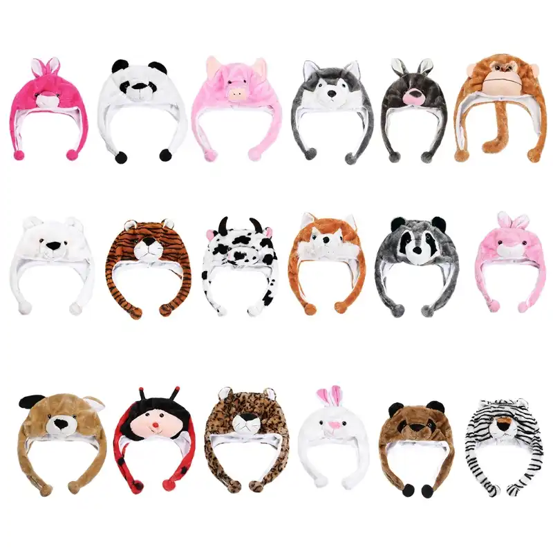 Orejera Gorro De Felpa De Animales De Simulación Para Niños Orejera Gorro De Felpa De Animales De Simulación Para Niños
