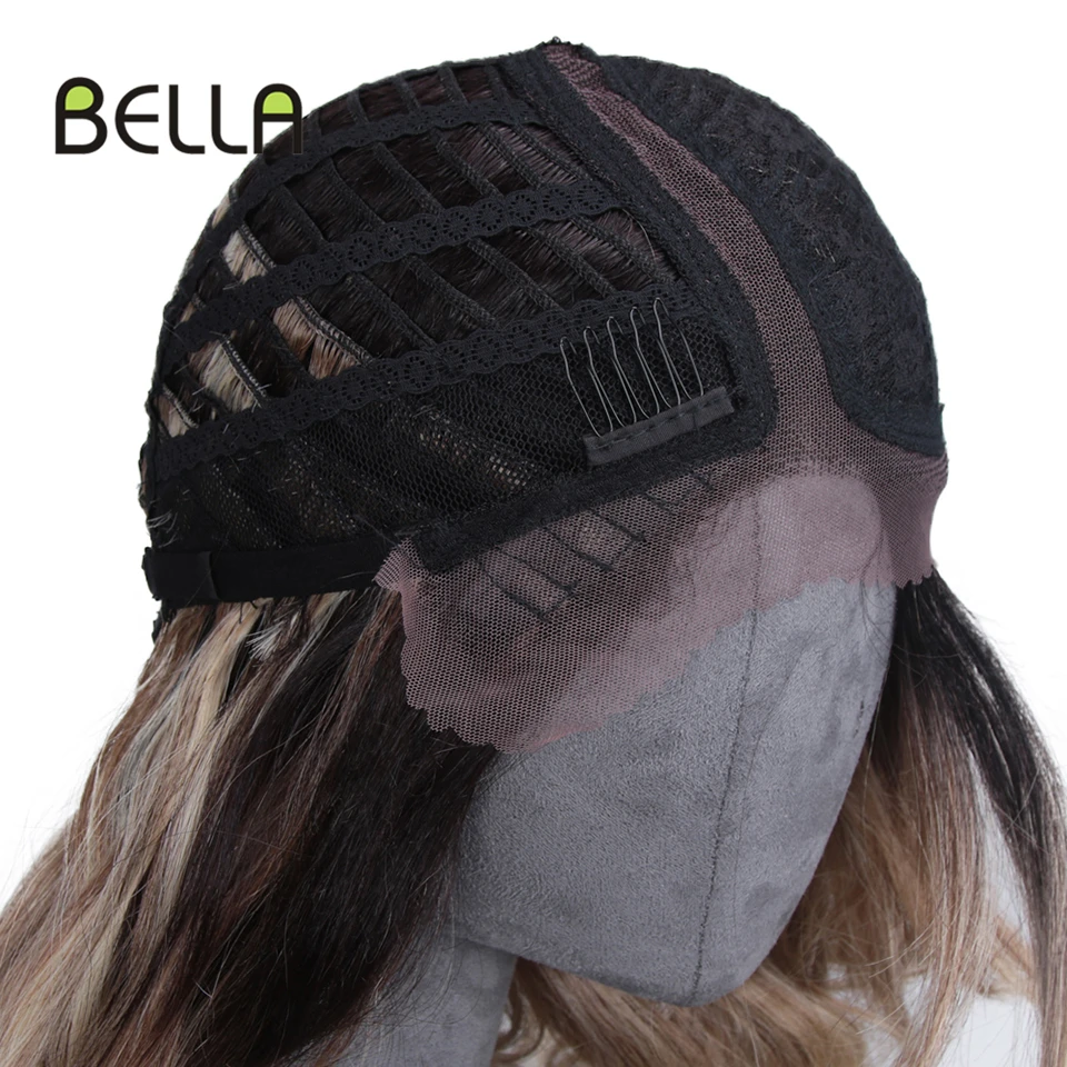 Wigs For Women Loose Wave Synthetic Lace Front Wig Brown Red Multicolor 1B Ombre High Temperature Cosplay Daily Party Hair BELLA