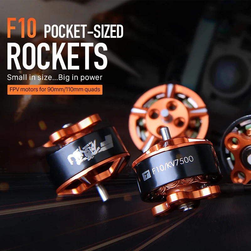 T-двигатель F10 1104 7500KV 2-3S бесщеточный двигатель Совместимость с 90 мм 110 мм FPV гоночный Радиоуправляемый Дрон Квадрокоптер рама аксессуары