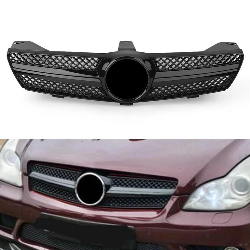 

Front Grille Grill For Mercedes Benz W219 CLS Class CLS350 CLS500 SLS600 2005 2006 2007 2008 AMG Style Upper Bumper Hood Mesh