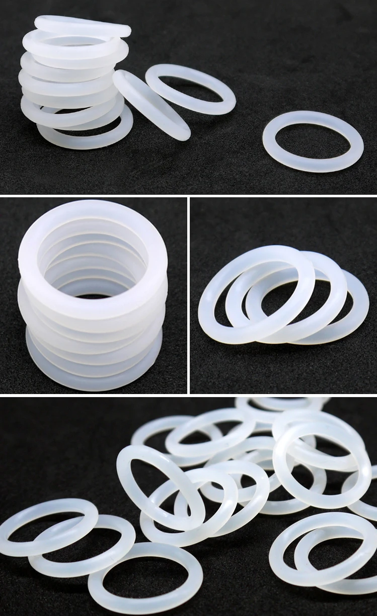 2mm White Food Grade Silicone HIGH TEMP Gasket Washers O-Ring Seal OD=5~80mm 
