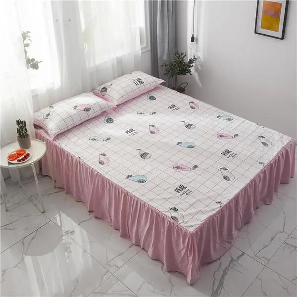 1 шт., постельное белье, простыня King size, набор простыней для королевы, простыни с принтом, плоский лист, качественная кровать, юбка, 180*200/200*220 см - Цвет: X
