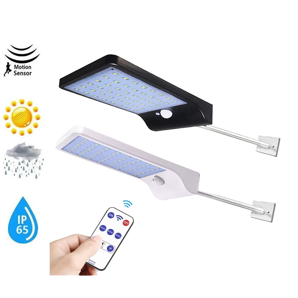 

Outdoor Street Waterproof Wall Lights 48 LED Remote Controller Wireles Solar Power PIR Motion Sensor Light Garden Security Lamp