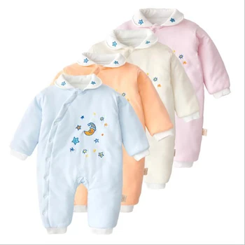 

Infant Baby Winter Clothes Rompers Onesies Newborn Pajamas Cotton Thick Section Cartoon Print Lovely YKQ051