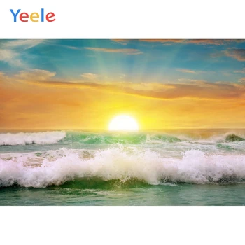 

Yeele Tropical Background Summer Sea Beach Sand Cloudy Blue Sky Holiday Scenic Photography Backdrops Photocall Photo Studio