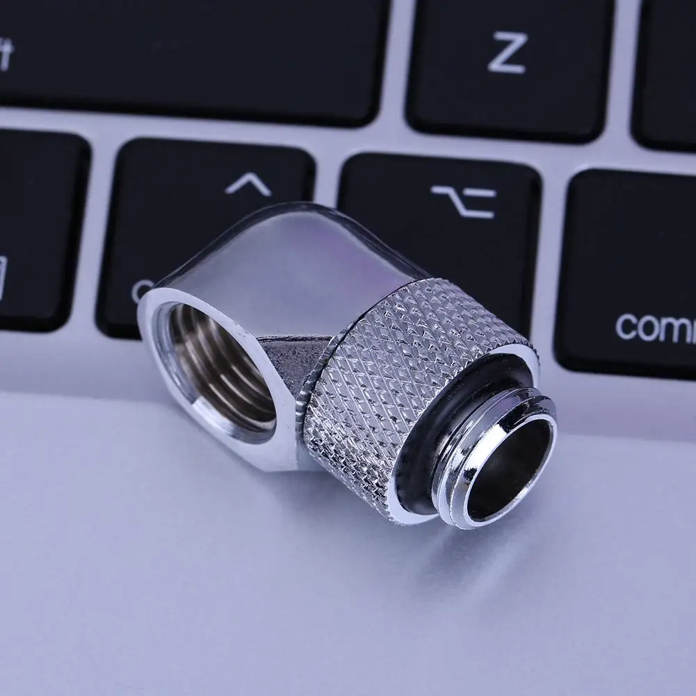 Extender fitting water cooling fitting angled adapter fitting G1/4 Inner outer dual thread 90 Degree Rotary water tube connector adapter