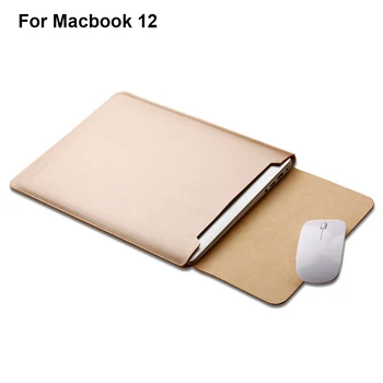 

Waterproof Cover Storage Bag Luxury Shockproof Microfiber Ultra Thin PU Leather Protective Case Laptop Accessories For MacBook
