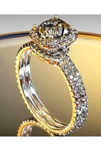 Luxury Female Crystal Zircon Stone Ring 925 Silver Color Wedding Finger Ring Promise Love Engagement Rings For Women