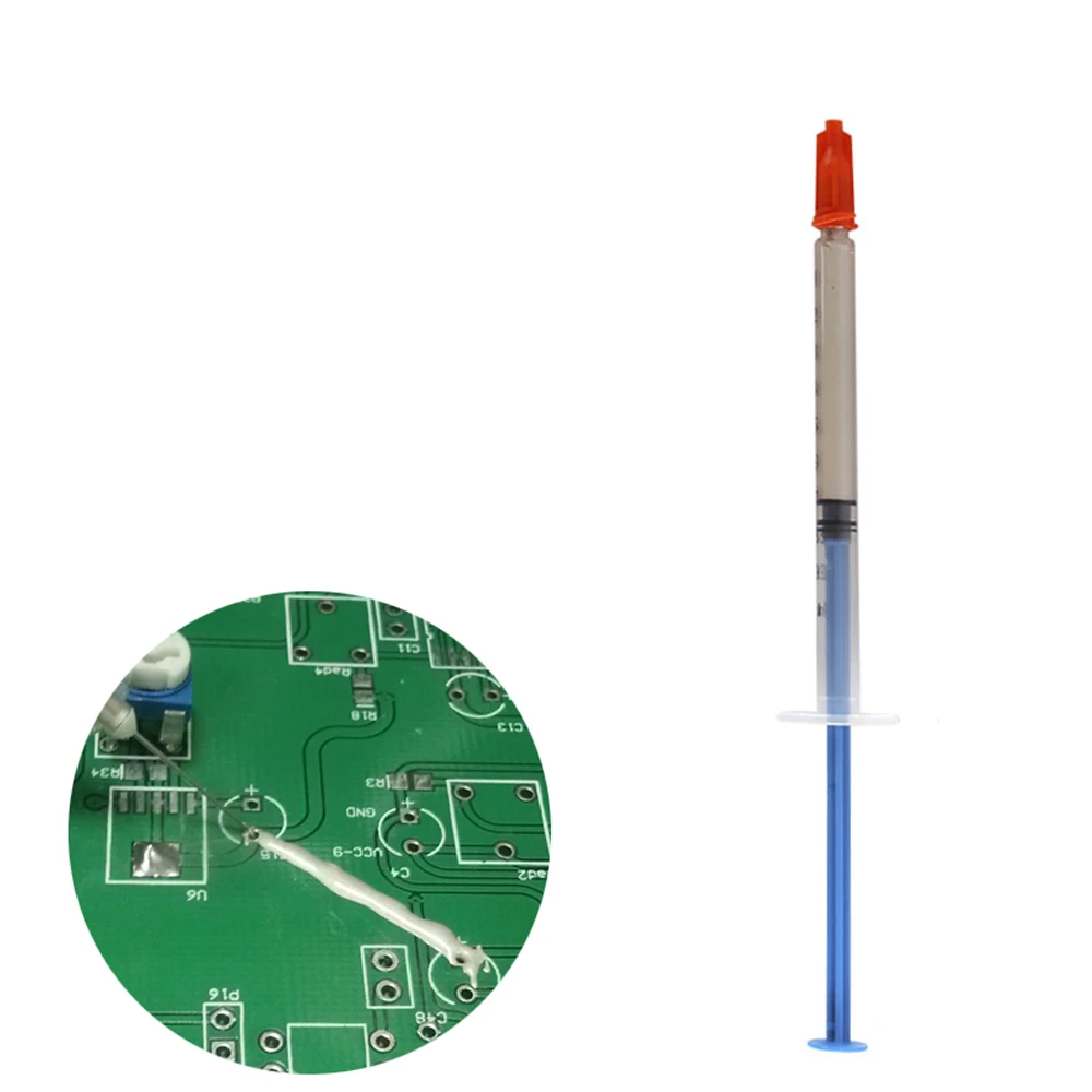 MECHANIC 0.2 0.3 0.4 0.5 0.7 1.0ML Silver Conductive Glue Solder Paste Adhesive Paint Circuit Board PCB Repair Welding