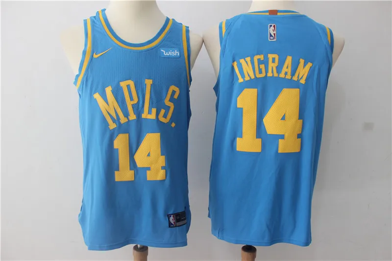 for men A+++ Качественная мужская одежда для взрослых#0 Kyle Kuzma 2 Lonzo Ball 14 Brandon Ingram Jersey Los Angeles - Цвет: for men