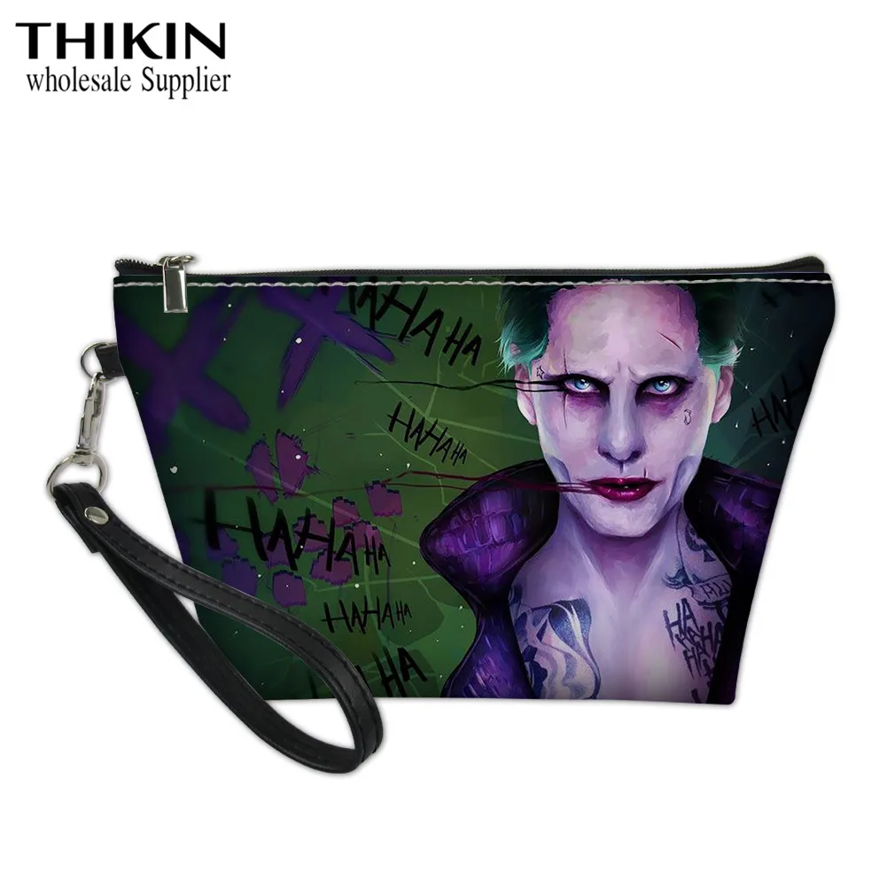 as picture THIKIN Harry Quinn and Joker косметичка для женщин, девочек, детей, маленькая косметичка на молнии для путешествий, водонепроницаемая Сумочка-клатч - Цвет: as picture
