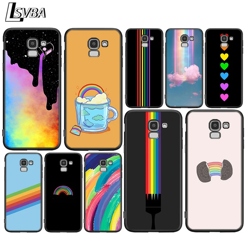 Модный Радужный чехол для телефона Samsung Galaxy J2 J3 J4 Core J5 J6 J7 J8 Prime duo Plus 2018 2017 2016