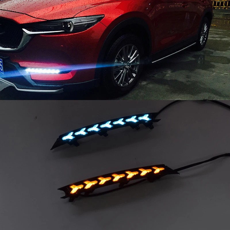 2Pcs DRL 12V LED Daytime Running Light หมอกโคมไฟตกแต่งสำหรับ MAZDA CX 5