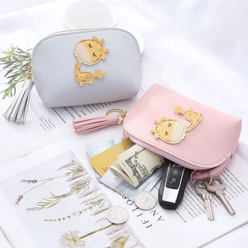 

Korean Fashion womens coin purses Giraffe Woman Cute Wallet Small Coin Key Card Holder bag Fresh Casual Female Change Mini Purse