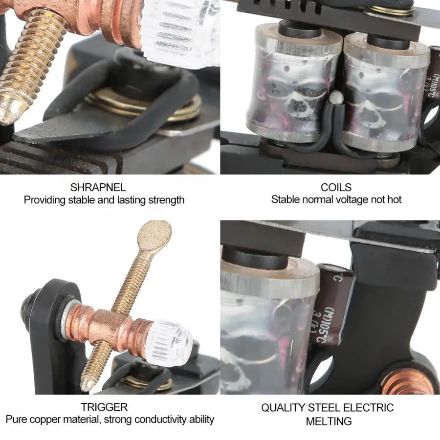 Professional Oxygen Free Coil Tattoo Machine for Liner Beauty Body Tattoo Device Tattoo Pen Machine Accessory for Tattoo Artist