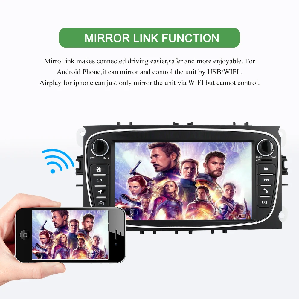 Perfect Bonroad PX30 Android 9.0 Car Radio GPS Navigation For FORD/FOCUS 2 /MONDEO/S-MAX/CONNECT Car Multimedia Player Ram 2G Rom 16G 17