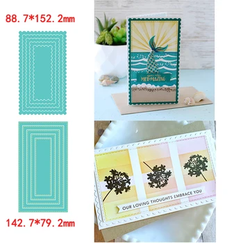

New Rectangular Framelits Mini Slimline Wavy Metal Cutting Dies Scrapbooking Album Paper DIY Cards Crafts Embossing Die New 2020