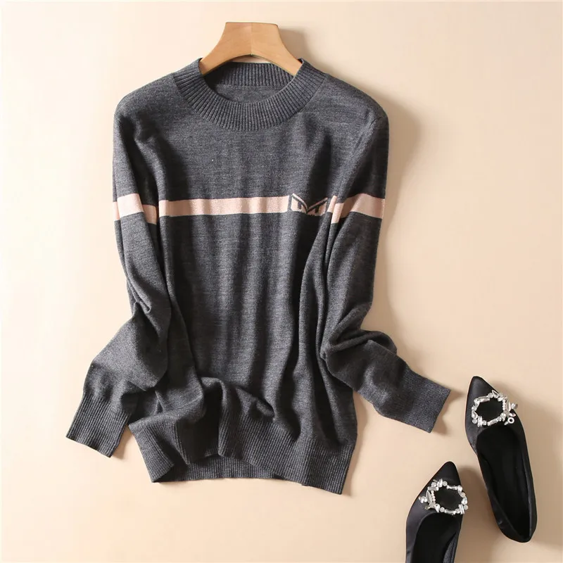 

Women sweater 2019 new winter womenswear bump color gold stitching long sleeve turtleneck sweater