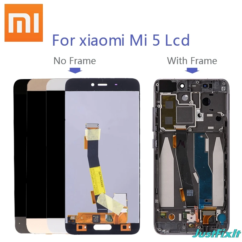 Для Xiaomi Mi 5 дисплей сенсорный экран с рамкой для Xiaomi Mi 5 ЖК Замена полная сборка дигитайзер 5,15 ''ЖК