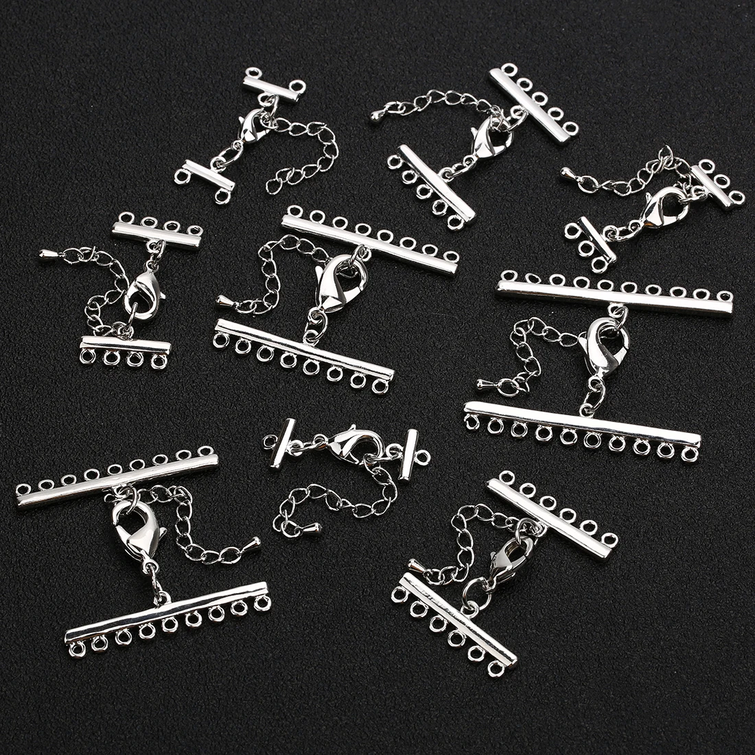 20PCs Stainless Steel Connectors U Shape 3-hole Jiewelry Necklace Findings DIY 