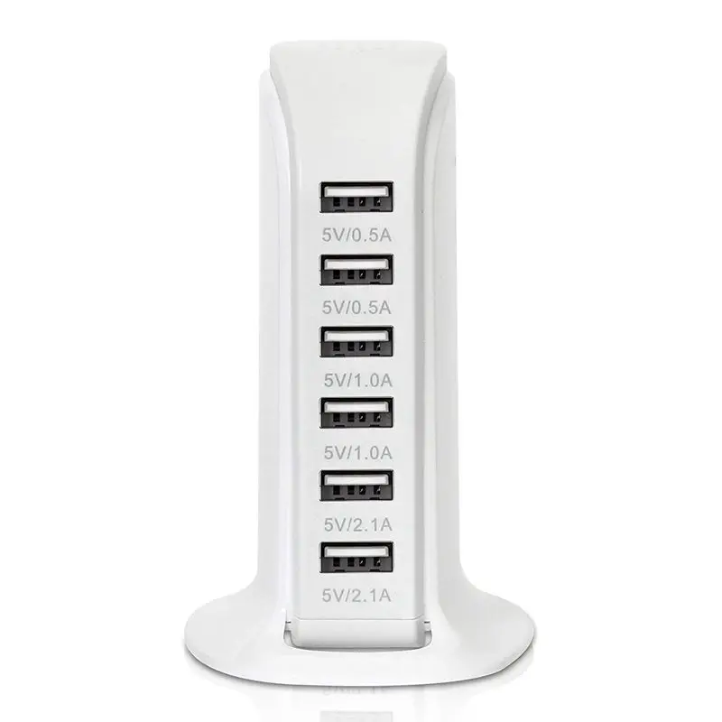 Мульти USB Зарядное устройство, 30W 6-Порты и разъёмы зарядка через usb паяльная станция для iPhone X/XS/XR MAX/8/7 Plus/6 Plus/6 S Plus 5S iPad Pro Air Mini samsung Galaxy