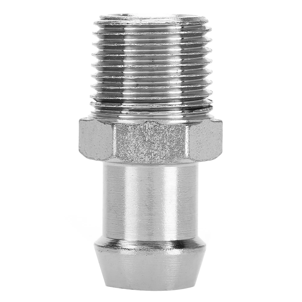 Серебряный цвет 1/" NPT 5/8 Barb хромированная сталь фитинг впускной коллектор нагреватель шланг SBC резьбовое соединение запасная часть для Chevy
