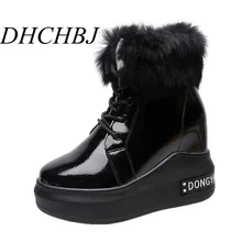 Новинка года; женские модные теплые зимние ботинки; стильные ботильоны; ботинки на платформе и высоком каблуке 10,5 см; женские осенние кроссовки