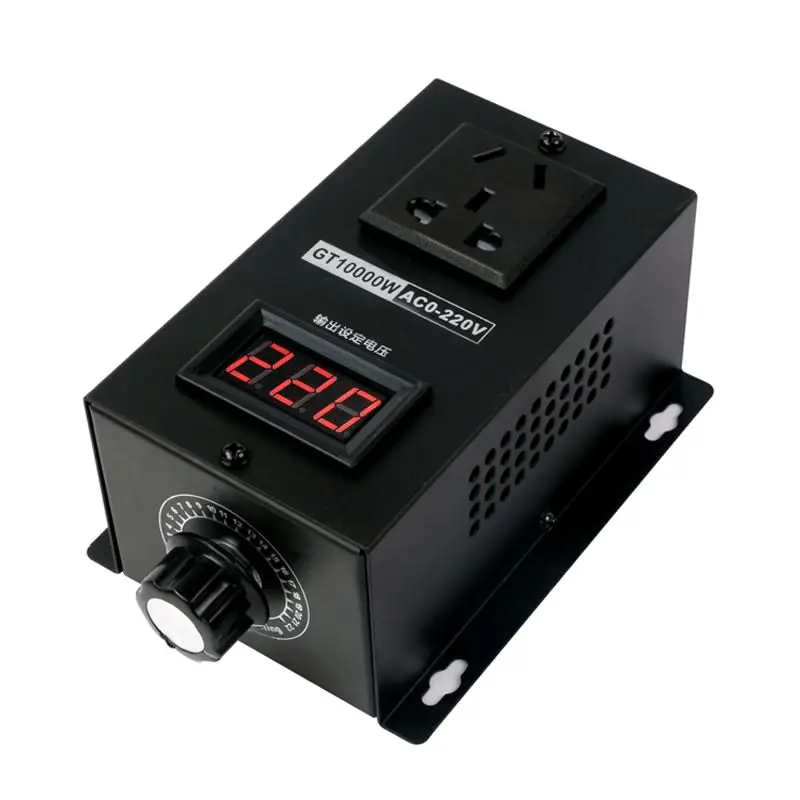 

AC 220V 10000W SCR Electronic Voltage Regulator Temperature Speed Adjust Controller Dimming Dimmer Thermostat