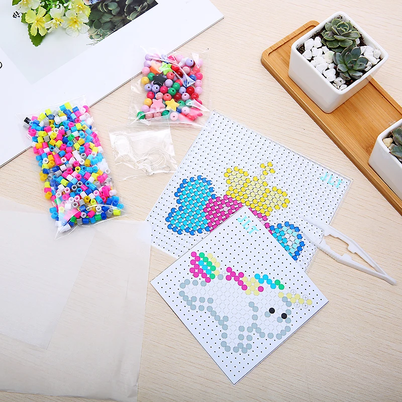 5 мм Хама бусины Единорог Корона Набор Diy интеллект развивающие игрушки 3D Пазлы предохранитель бусины обучающие игрушки для детей