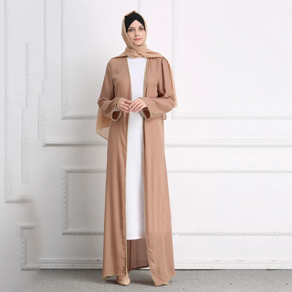 Новая Абая в Дубае платье мусульманское платье Burqa Kuftan мусульманское летнее горячее Rrilling Бисероплетение модные вышитые бисером свободные платья